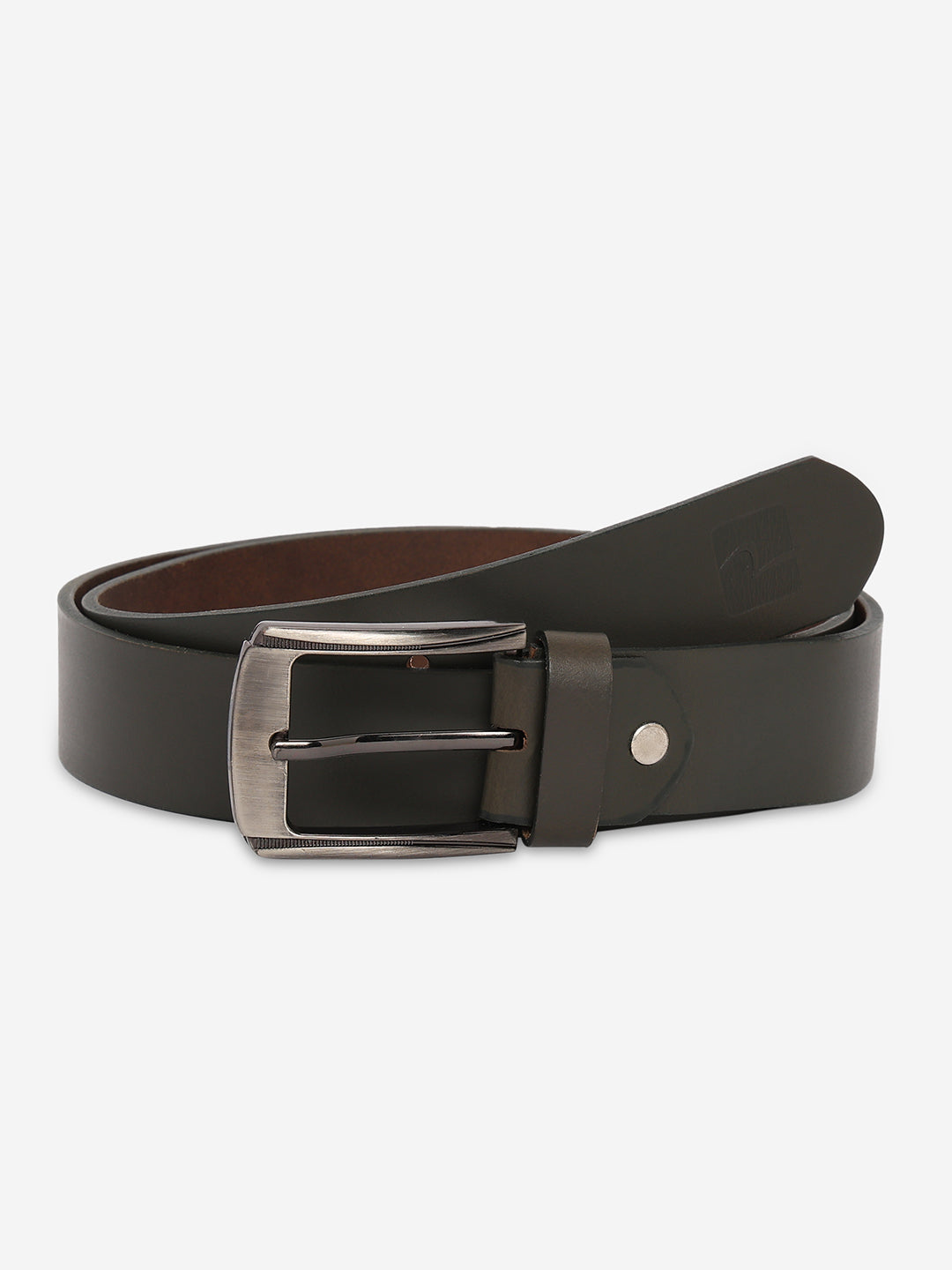 Spykar Men Olive Genuine Leather Belt